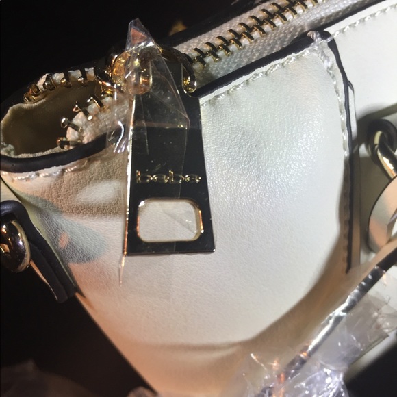 Bebe Nadia White Faux Leather Mini Satchel Handbag - Picture 6 of 8